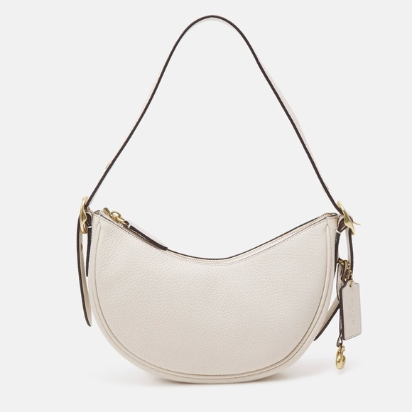 COACH Luna leather shoulder bag in Chalk - Picture 1 of 11